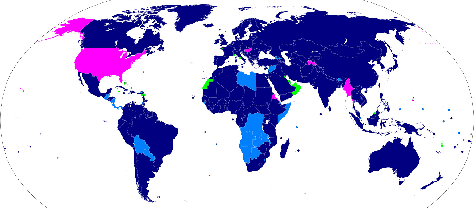 Map showing taxation systems around the world with a focus on Latin America.