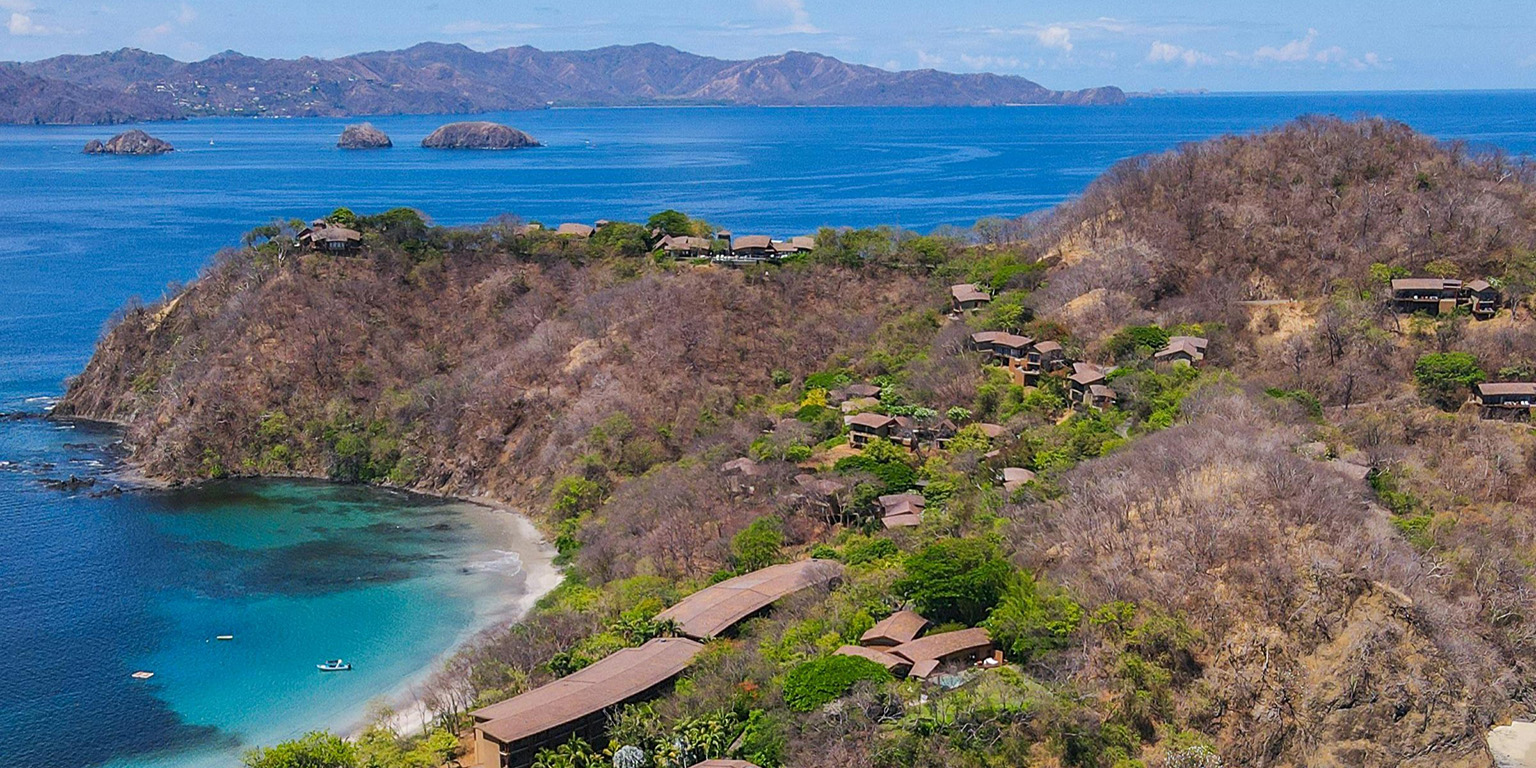 A residential community overlooking the ocean in Guanacaste Province, Costa Rica.