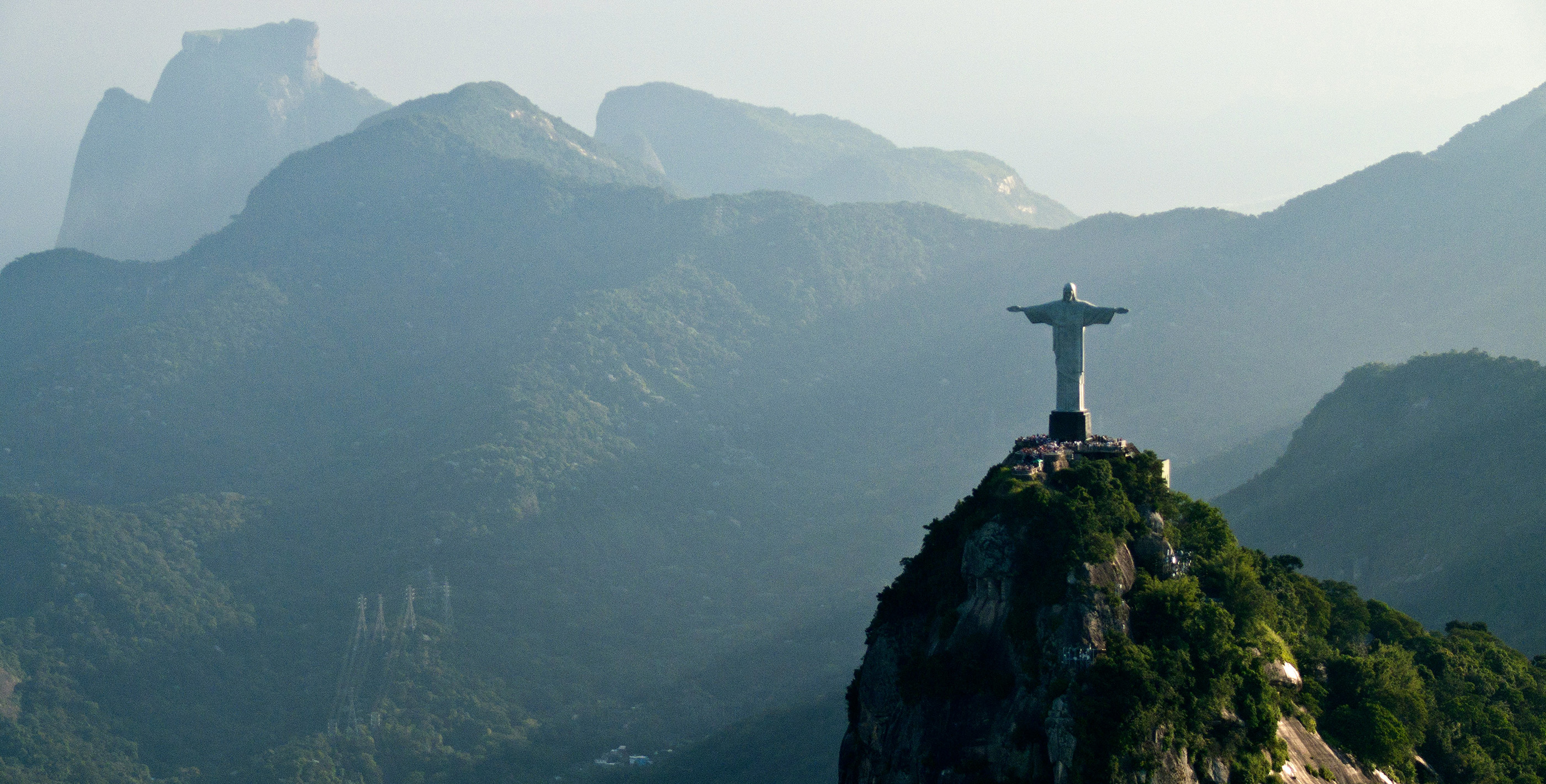 Christ the Redeemer statue on Corcovado Mountain in Rio, Brazil