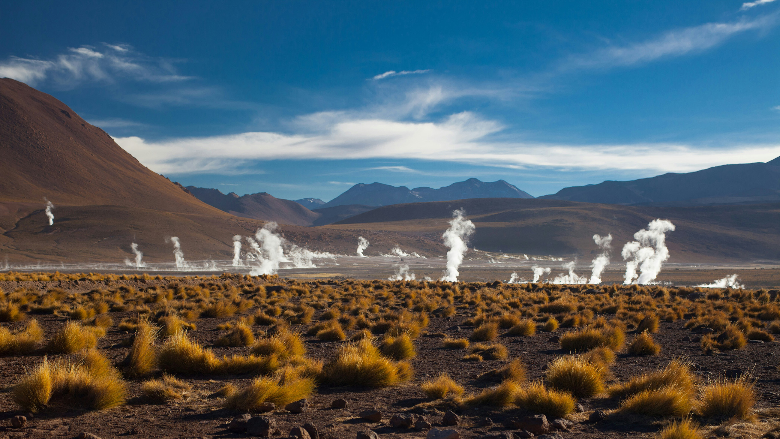 El Tatio Geysers geothermal field at San Pedro de Atacama.