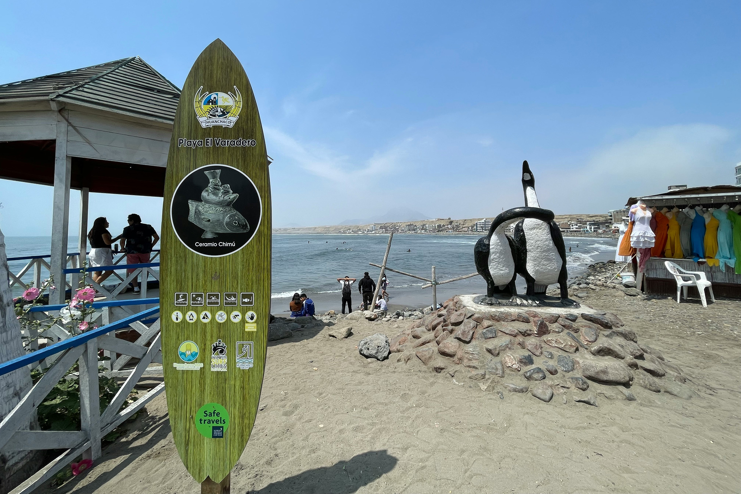 Huanchaco beach in Peru, recognized as a World Surfing Reserve and popular with long-term expats