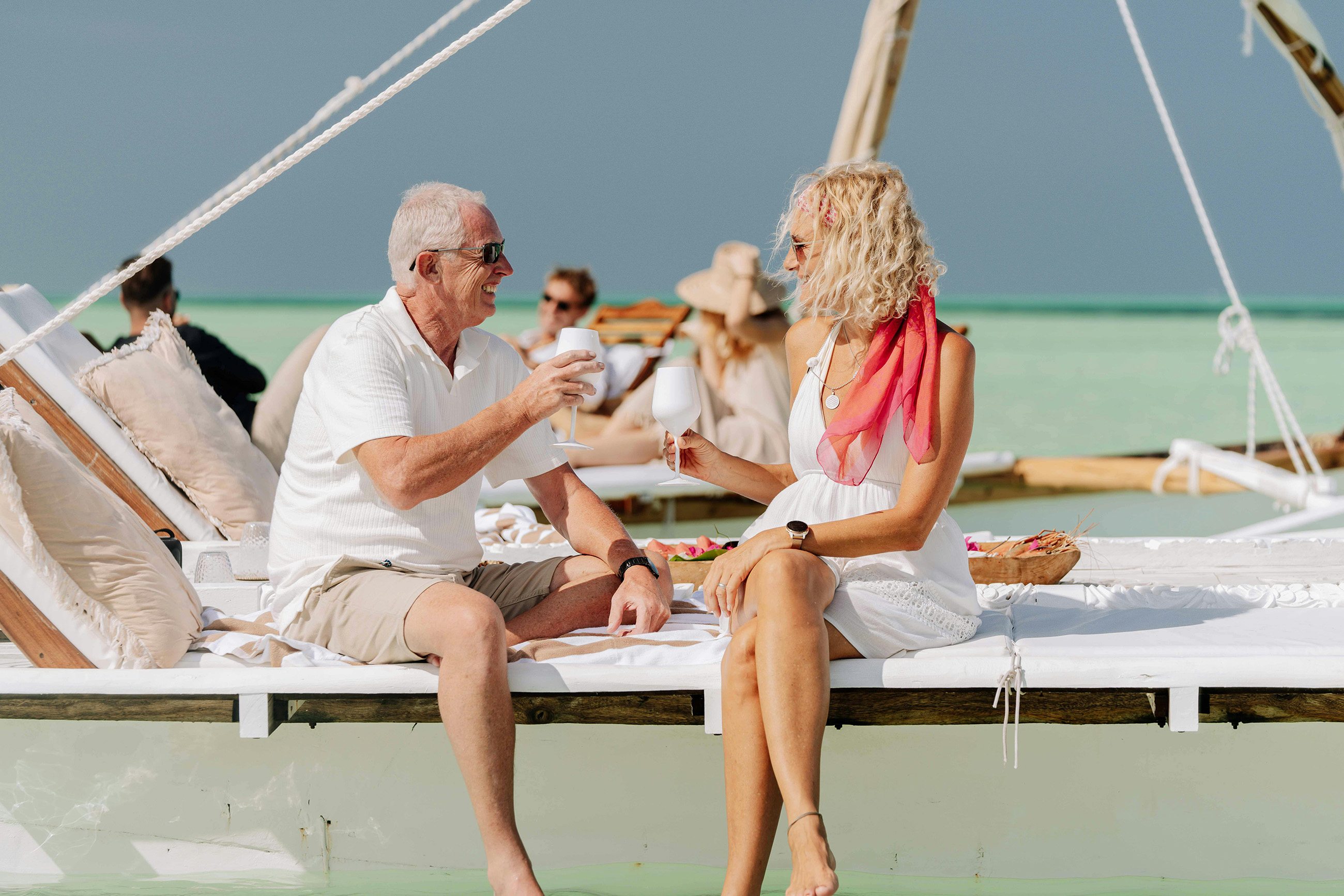 Retired couple enjoying boat life in Belize on a pension