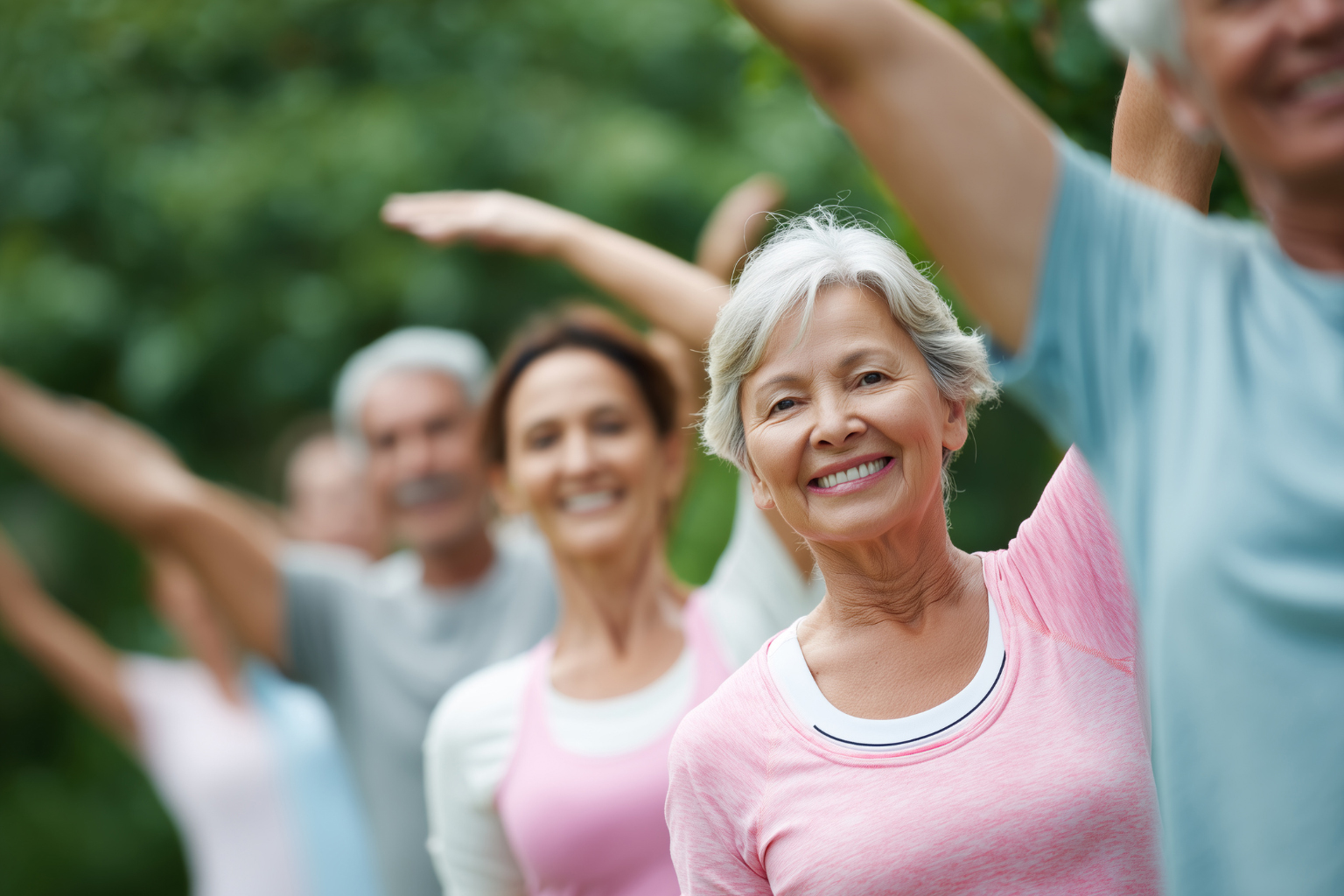 Older adults practicing yoga, promoting wellness and preventive healthcare in Belize