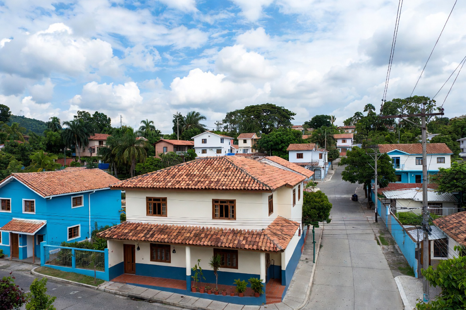 Residential neighborhood in León Nicaragua showing affordable housing