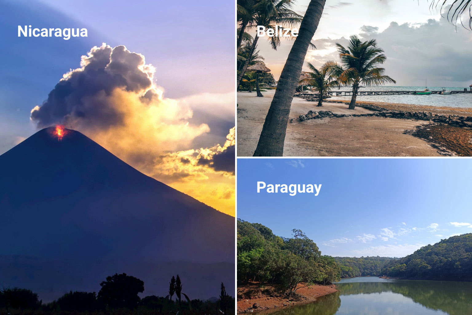 Landscape comparison of Nicaragua Belize and Paraguay for 2026 expat safety comparison