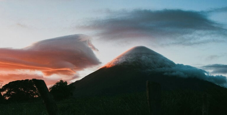 Scenic volcano at nightfall in Nicaragua showcasing natural beauty and expat lifestyle appeal