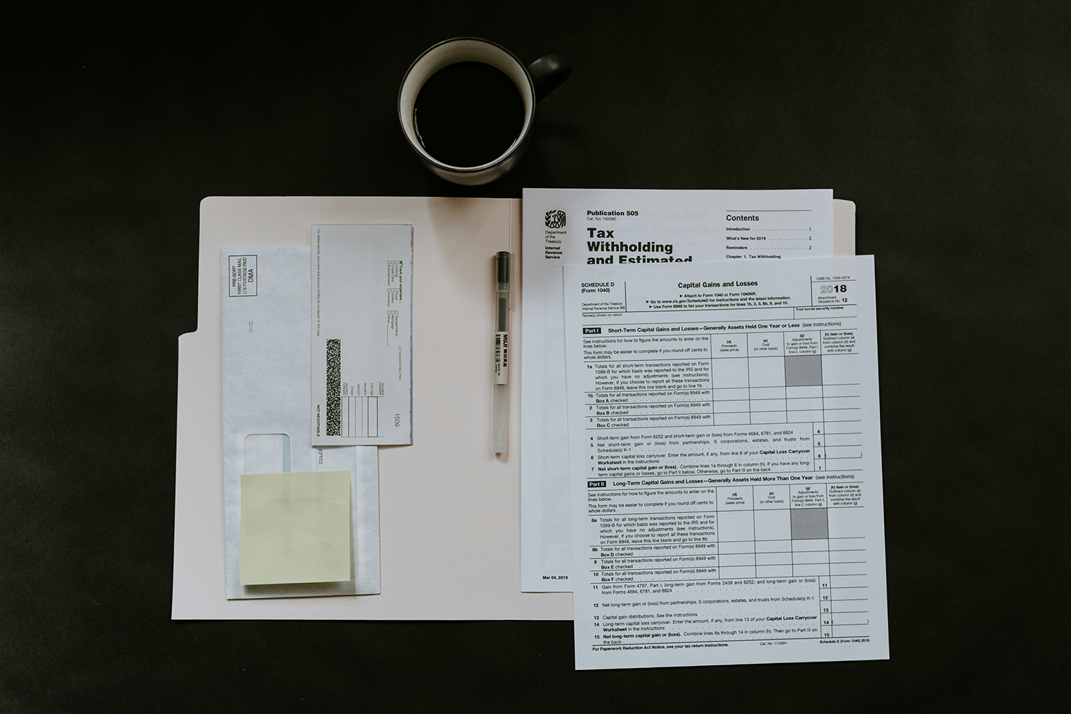 Documents needed for banking in Paraguay for foreigners laid out on desk