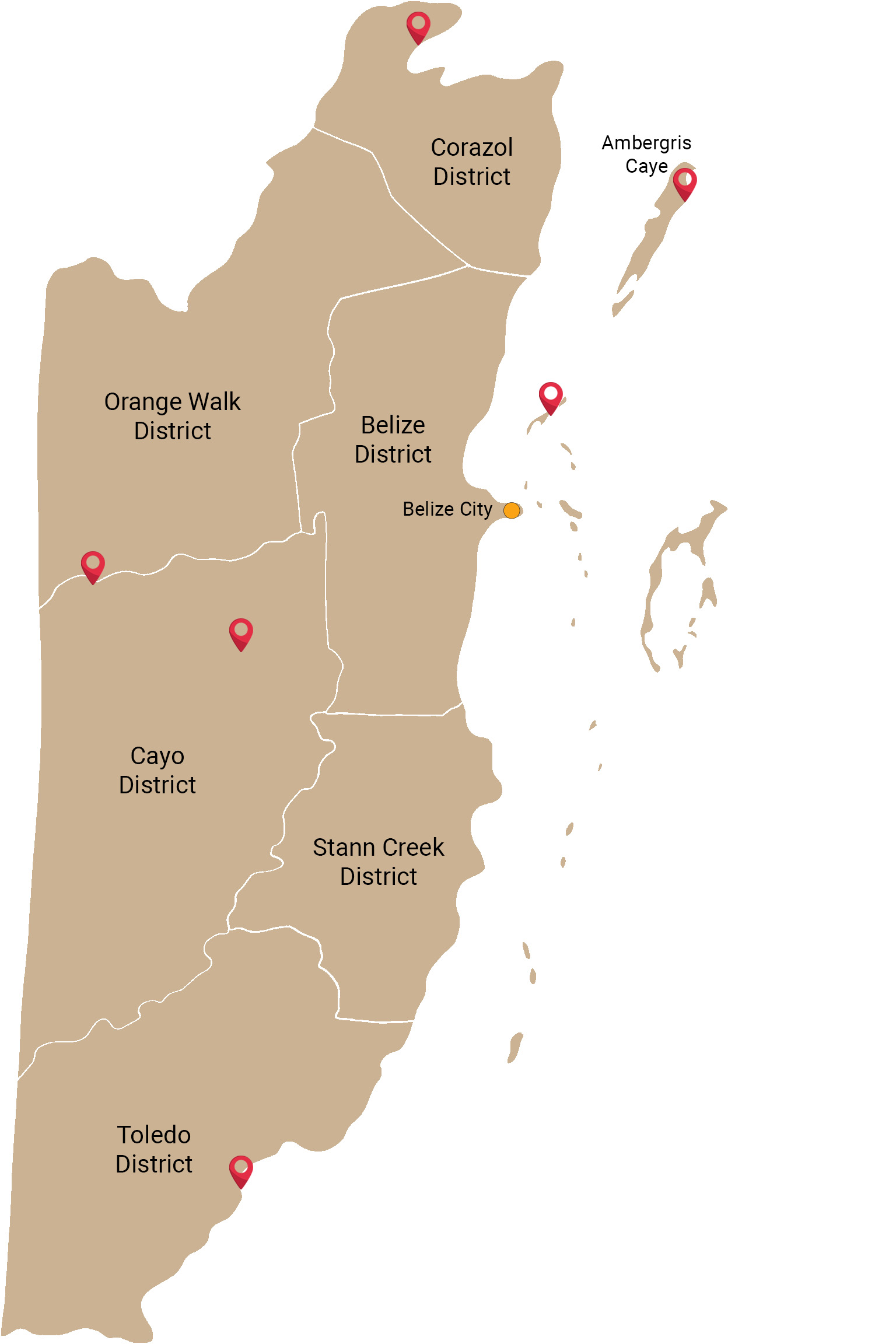 Map of the best places to live in Belize for expats - avoid location mistakes moving to Belize