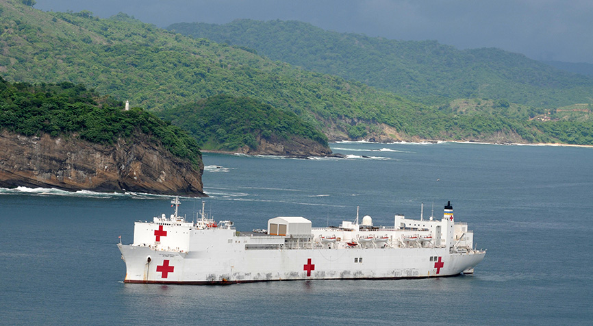 Floating medical services ship serving coastal towns in Nicaragua