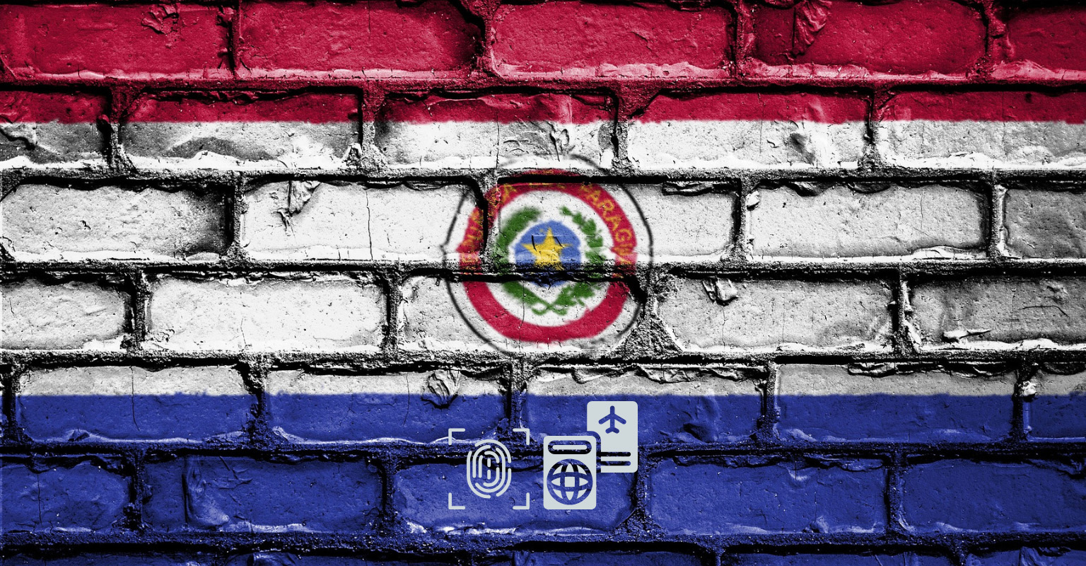 Paraguay flag on brick wall representing Paraguay residency for expats