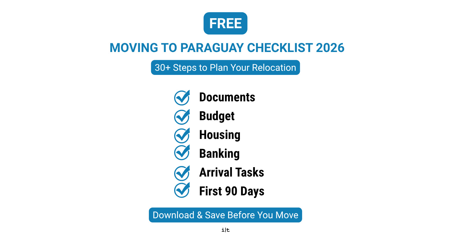 Free printable moving to Paraguay checklist for expats and families