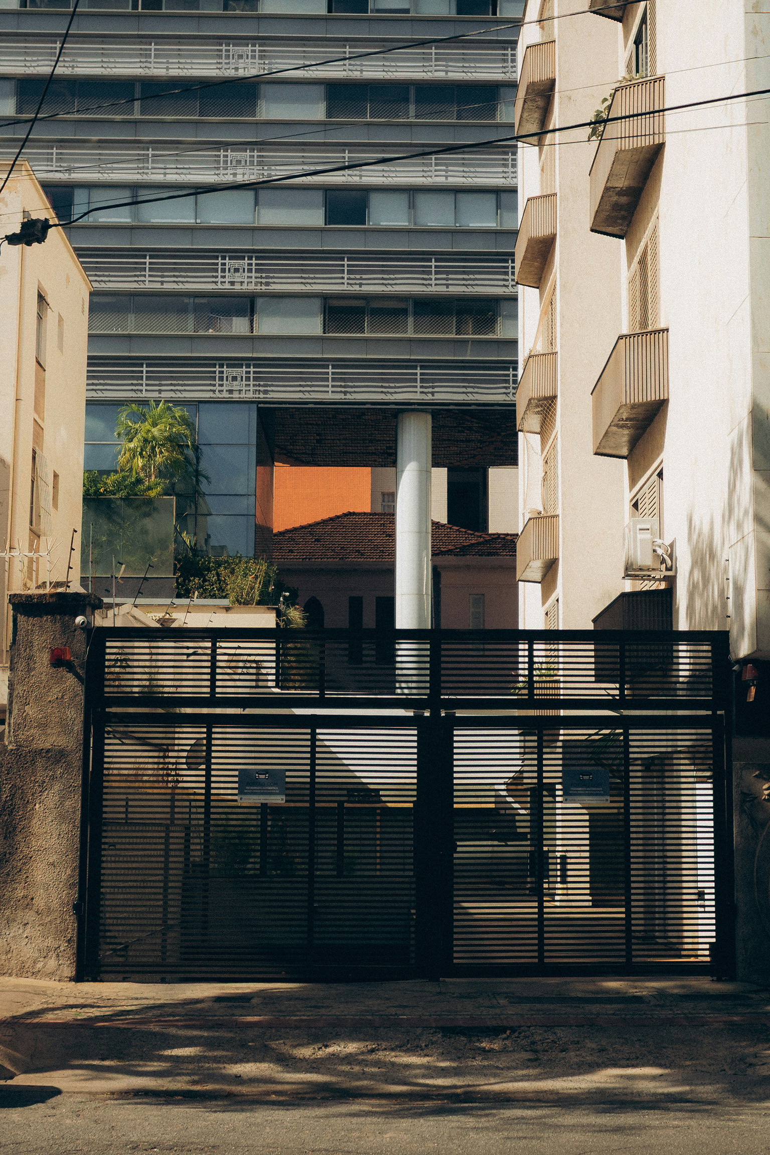 Gated apartment building with security features in Paraguay